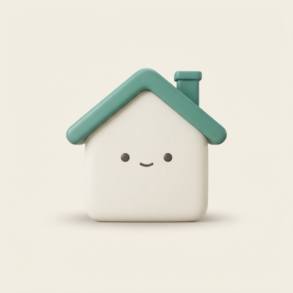 Instaa mascot, a friendly 3D house character